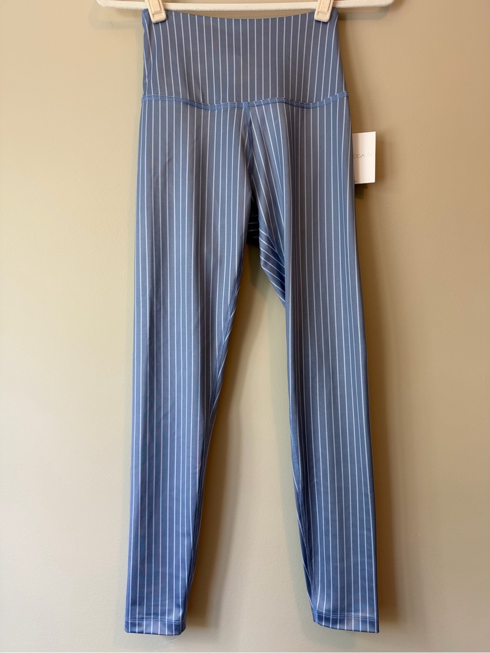 Beyond Yoga Blue Pinstripe High Waist Leggings NWT | Size S